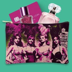 Showgirl Baddies Pink and Green Risograph Accessory Pouch