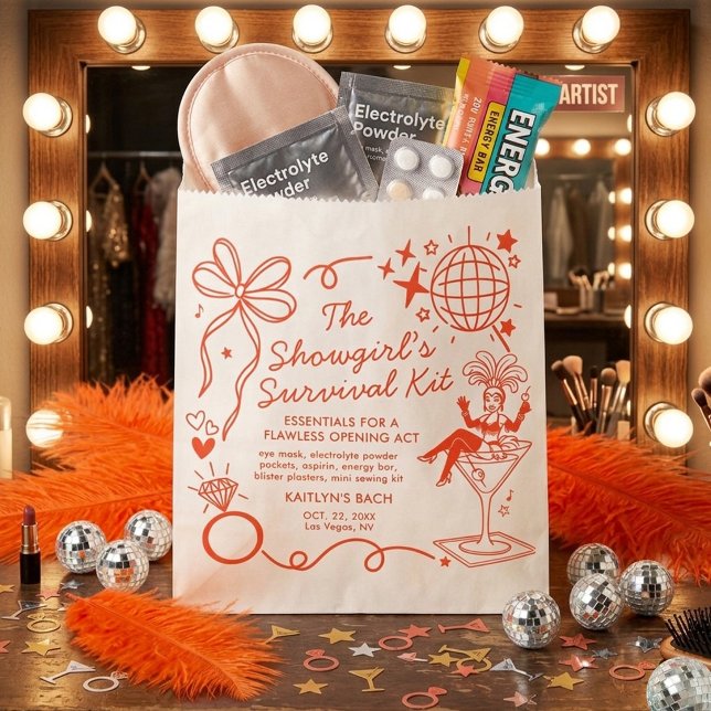 Showgirl Era Bachelorette Party Survival Kit Favour Bag (Creator Uploaded)