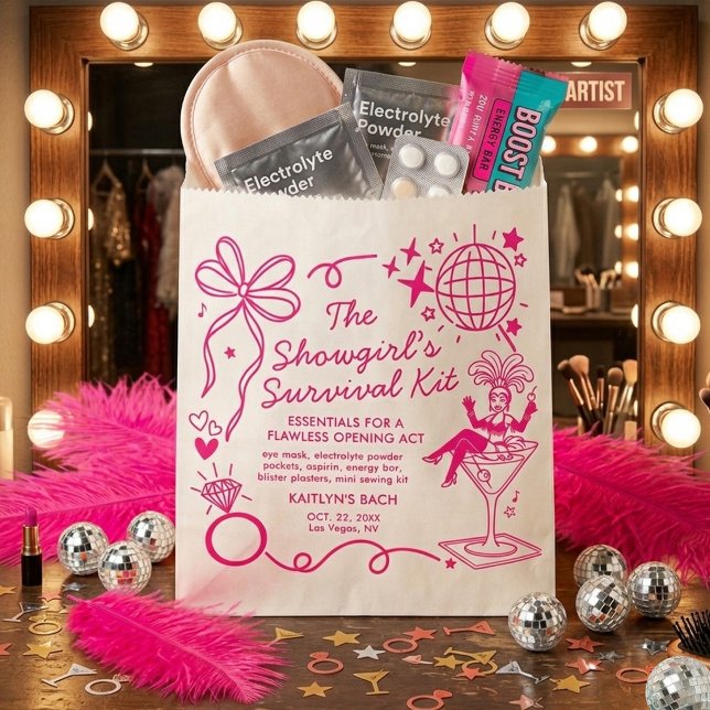 Showgirl Era Bachelorette Party Survival Kit Favour Bag (Creator Uploaded)