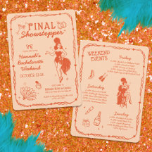 Showgirl Final Showstopper Bachelorette Invitation