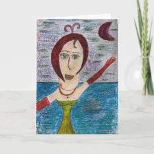 Showgirl Greeting Card (blank inside)