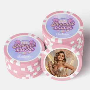 Showgirl Season Photo Vegas Bachelorette Poker Chips