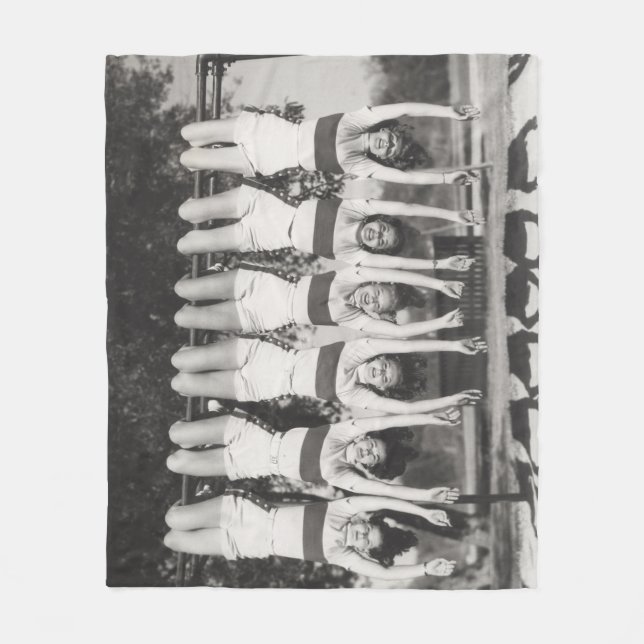 Showgirls on monkey bars, playful design. fleece blanket (Front)