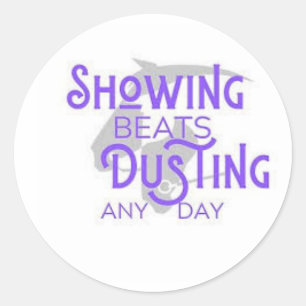 Showing Beats Dusting Classic Round Sticker
