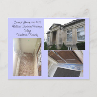 Showing Its Age... Carnegie Library Announcement Postcard