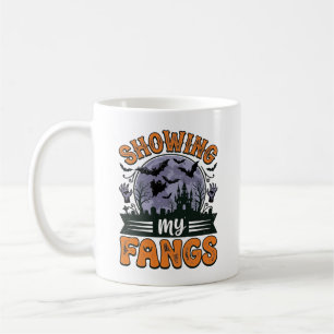 Showing My Fangs Vintage Halloween Vampire Shirt_1 Coffee Mug