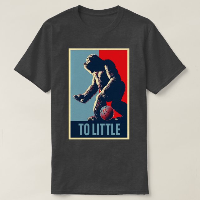 Showing Too Little Gesture Basketball Funny T-Shirt (Design Front)