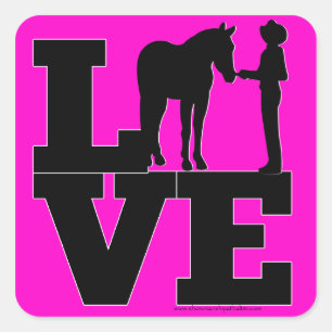 Showmanship Love - Pink Square Sticker