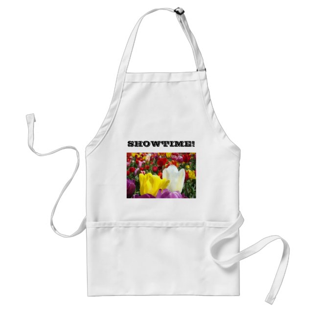 SHOWTIME! dinner apron Tulip Flowers apron (Front)