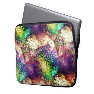 Showy coloured scales or water drops laptop sleeve