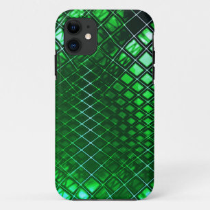 Showy dark green drawing some curved jute iPhone 11 case