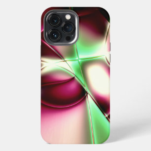 Showy pink to green in snail-like lines, to sepia iPhone 13 pro max case