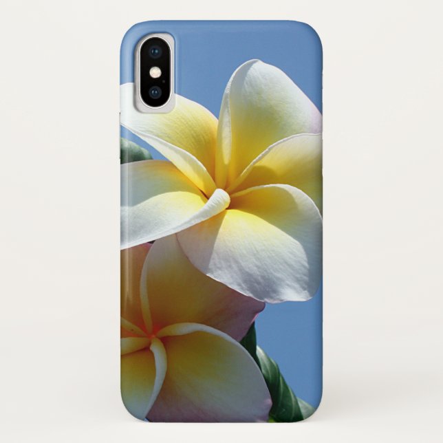 Showy Plumeria Frangipani Blooms Case-Mate iPhone Case (Back)