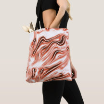 Showy salmon to red long wavy traces on white fund