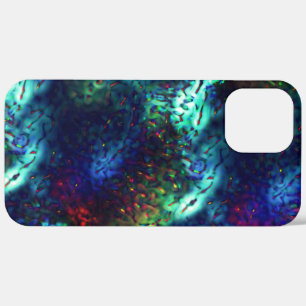 Showy scales on a dark blue to coloured background iPhone 12 pro max case