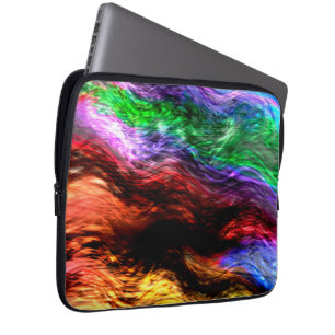 Showy stretched colourful strokes looks like fire  laptop sleeve