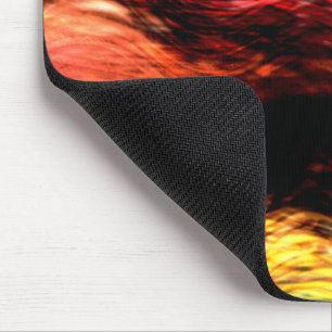 Showy stretched colourful strokes looks like fire mouse pad