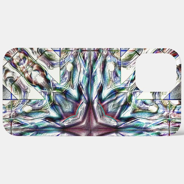 Showy texture kaleidoscope in sandy silvery colour Case-Mate iPhone case (Back (Horizontal))