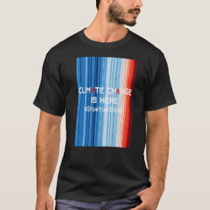 ShowYourStripes  CLIMATE CHANGE IS HERE Global War T-Shirt