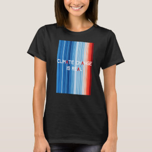 ShowYourStripes CLIMATE CHANGE IS REAL Global War T-Shirt