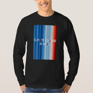 ShowYourStripes CLIMATE CHANGE IS REAL Global War T-Shirt