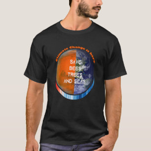 ShowYourStripes u2013 SAVE BEES TREES AND SEAS Cli T-Shirt
