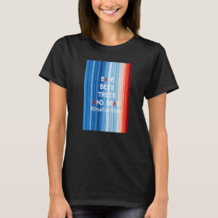 ShowYourStripes u2013 SAVE BEES TREES AND SEAS Glo T-Shirt