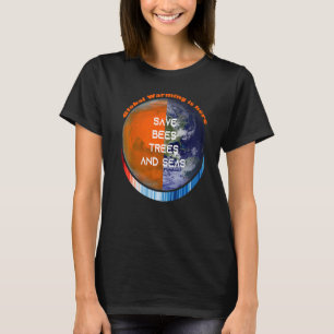 ShowYourStripes u2013 SAVE BEES TREES AND SEAS Glo T-Shirt