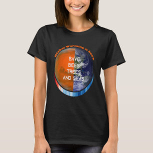 ShowYourStripes u2013 SAVE BEES TREES AND SEAS Glo T-Shirt