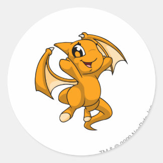 Shoyru Orange Classic Round Sticker