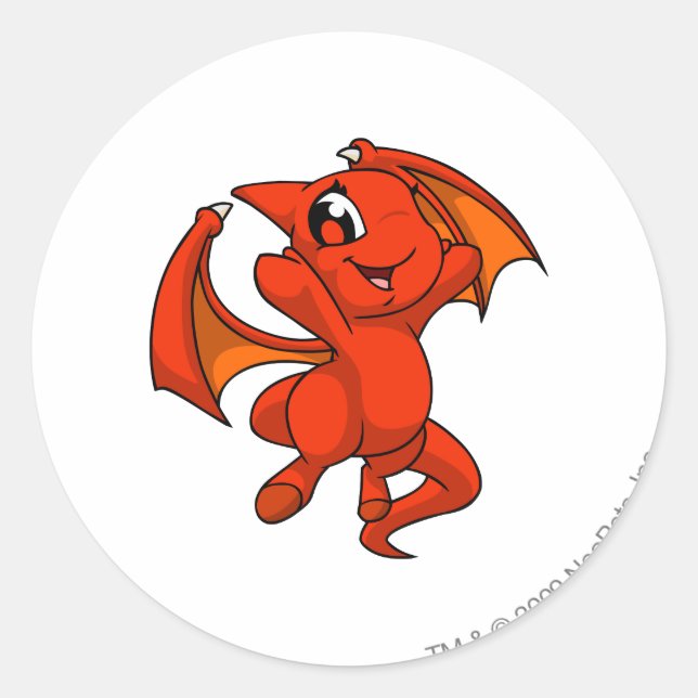 Shoyru Red Classic Round Sticker (Front)