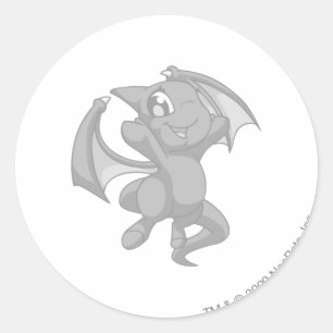 Shoyru Silver Classic Round Sticker