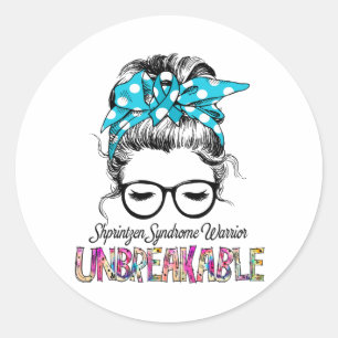 Shprintzen Syndrome Awareness Ribbon Support Gifts Classic Round Sticker