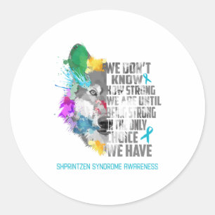 Shprintzen Syndrome Awareness Ribbon Support Gifts Classic Round Sticker