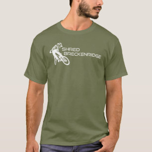 Shred Breckenridge Colorado Mountain Biking T-Shirt
