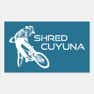 Shred Cuyuna Minnesota Mountain Biking Rectangular Sticker