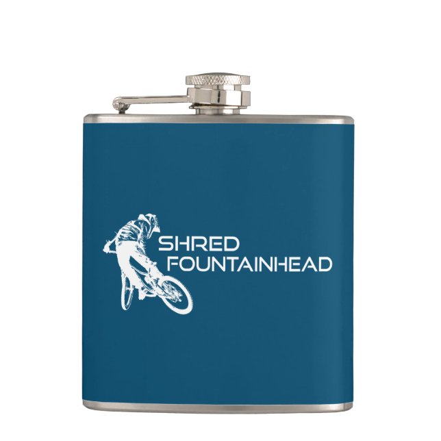 Shred Fountainhead Virginia Mountain Biking Hip Flask (Front)