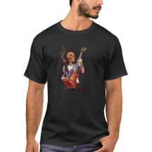 shred it skull guitar art shirts