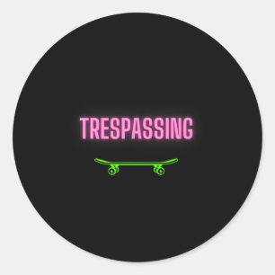 Shred It Up With This Skateboard Clothing Skater B Classic Round Sticker