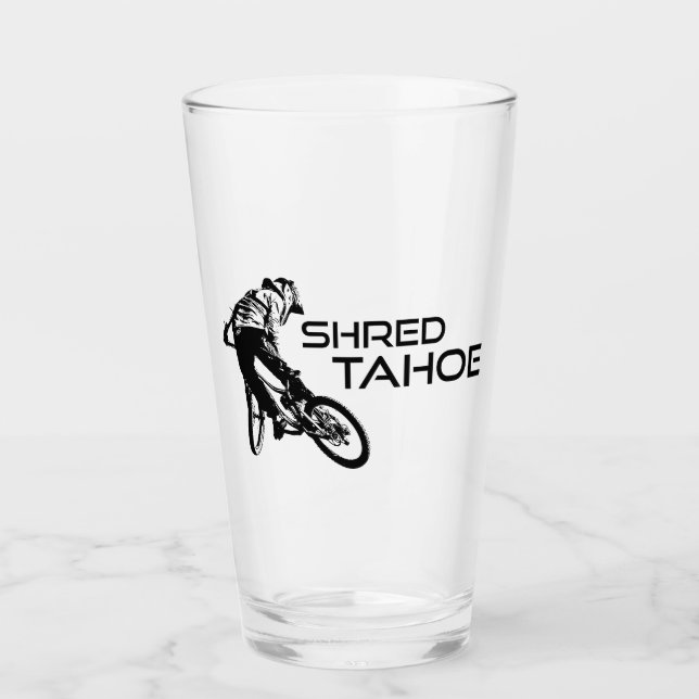 Shred Lake Tahoe Mountain Biking Glass (Front)