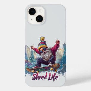 Shred Life - Cool Skateboarding Gnome  Case-Mate iPhone 14 Case