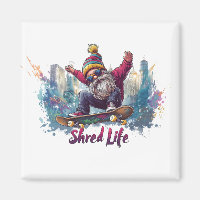 Shred Life - Cool Skateboarding Gnome 