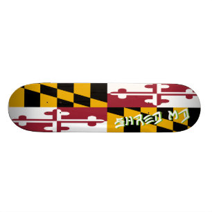 Shred Maryland Flag Skateboard