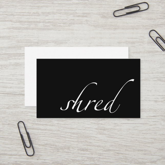 Shred: Personal Trainer Business Card (Front/Back In Situ)