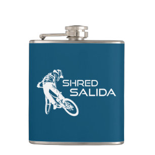 Shred Salida Colorado Mountain Biking Hip Flask