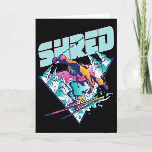 Shred Shirt Vintage Freestyle Ski 80s Costume Retr Card