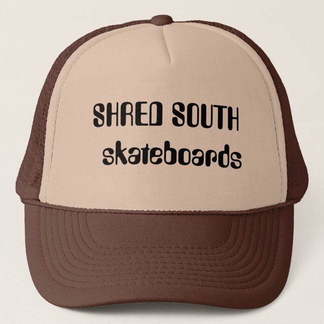 SHRED SOUTH  skateboards Trucker Hat (Front)