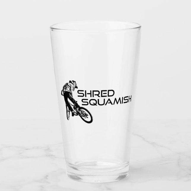 Shred Squamish Mountain Biking Glass (Front)