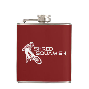 Shred Squamish Mountain Biking Hip Flask