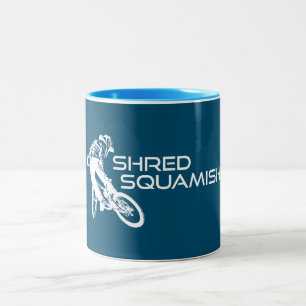 Shred Squamish Mountain Biking Two-Tone Coffee Mug